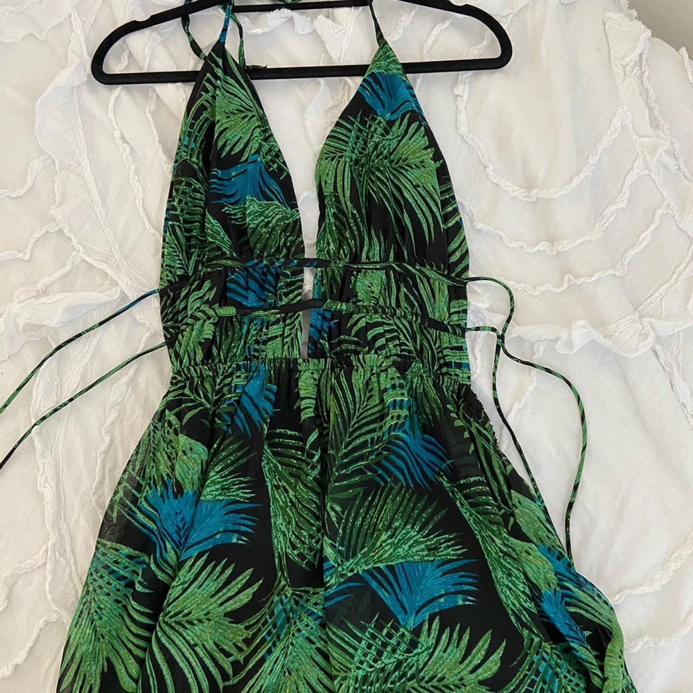Tropical summer maxi dress